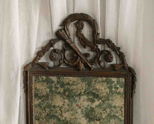 Carved Top Mirror-Patina