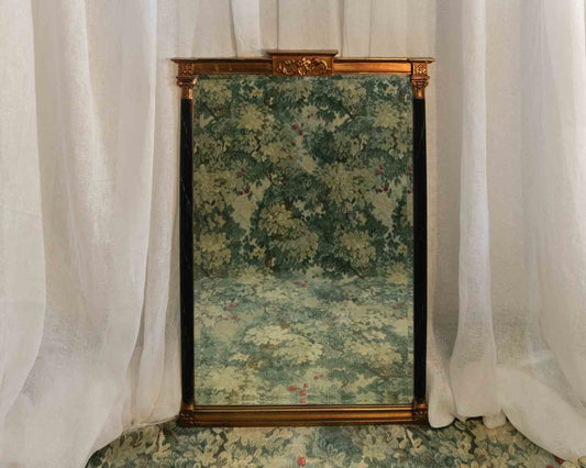 Black & Gold Neoclassical Giltwood Mirror