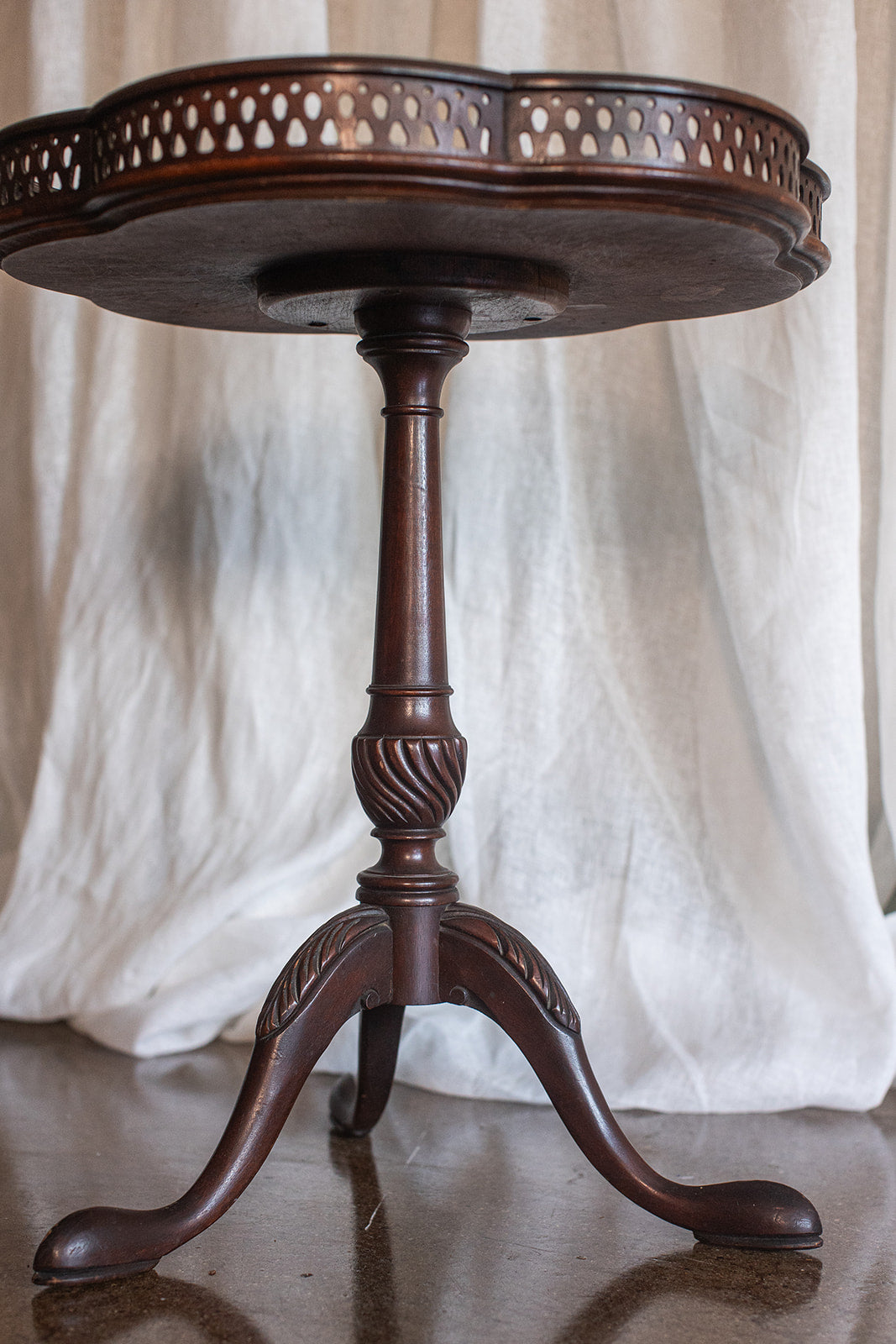 Wellington Hall - Carved Mahogany Tea Table