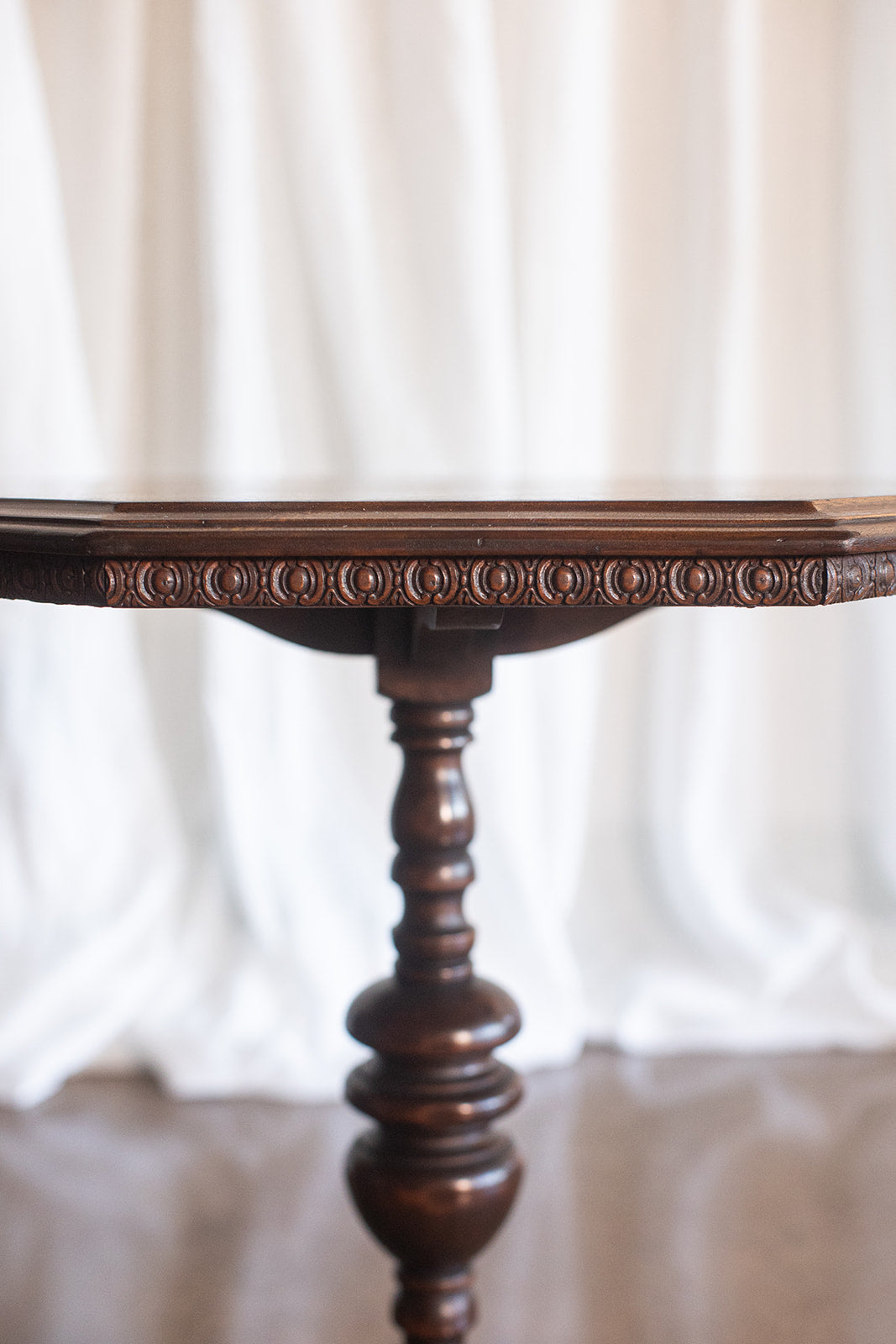 Octagon Side Table on Casters