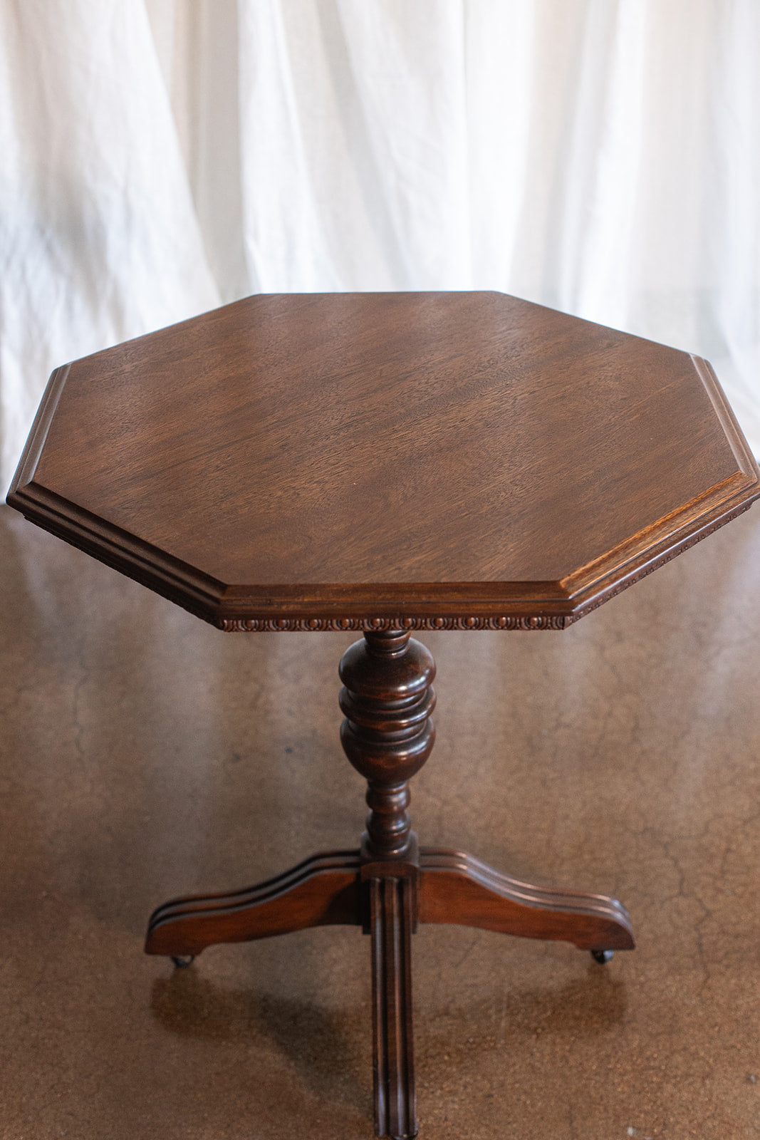 Octagon Side Table on Casters