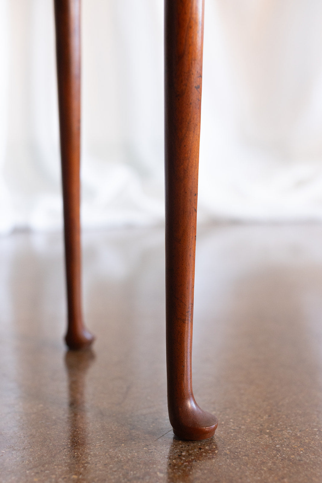Petite Inlaid Accent Table with Cabriole Legs - circa 1920s