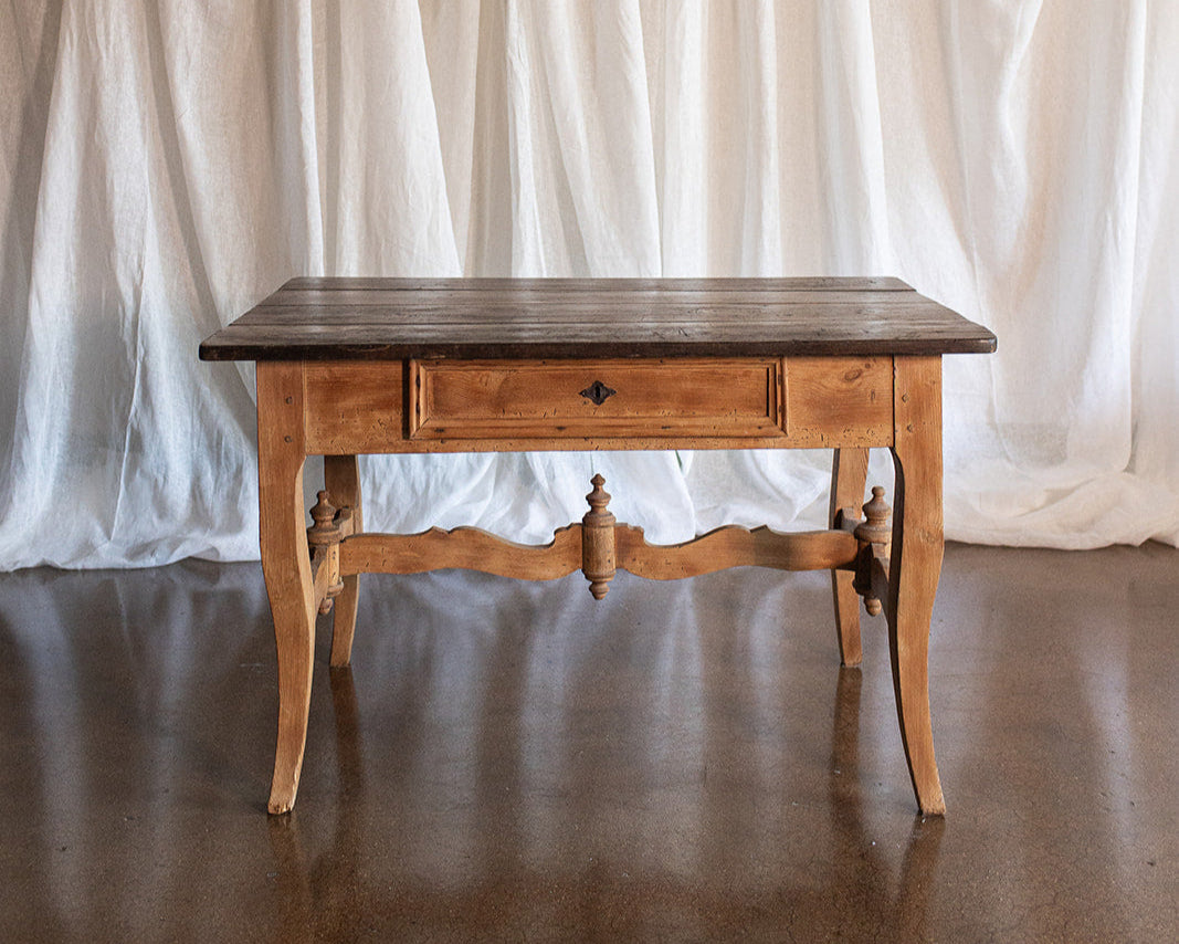 Large English Pine Desk - Wood Peg Construction - Late 1800s
