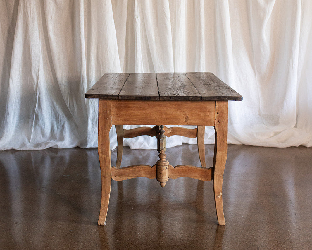 Large English Pine Desk - Wood Peg Construction - Late 1800s