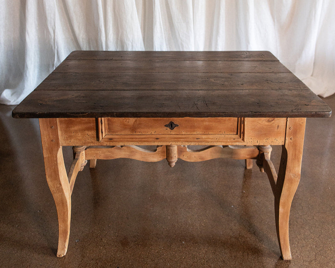 Large English Pine Desk - Wood Peg Construction - Late 1800s