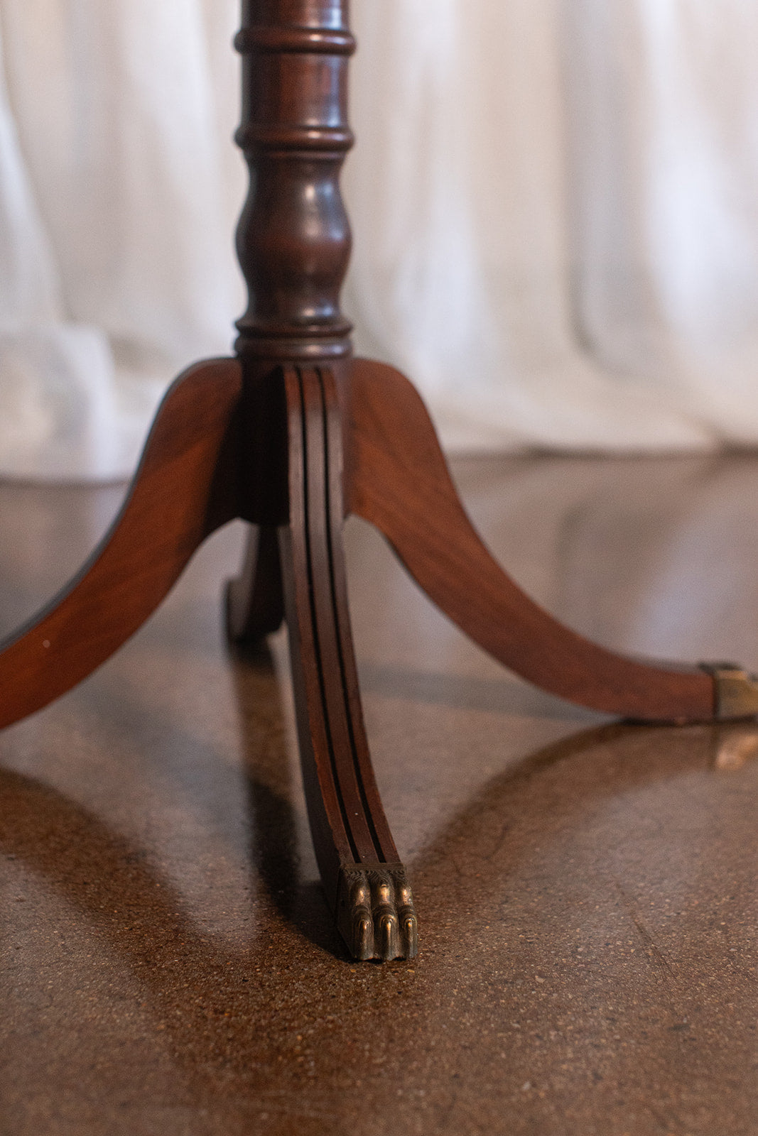 Mid 20th Century Federal Style Mahogany Drum Side Table