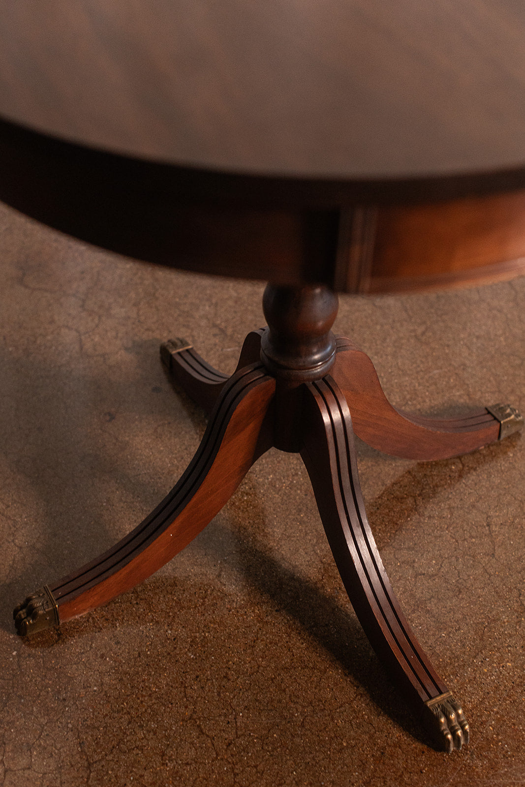 Mid 20th Century Federal Style Mahogany Drum Side Table