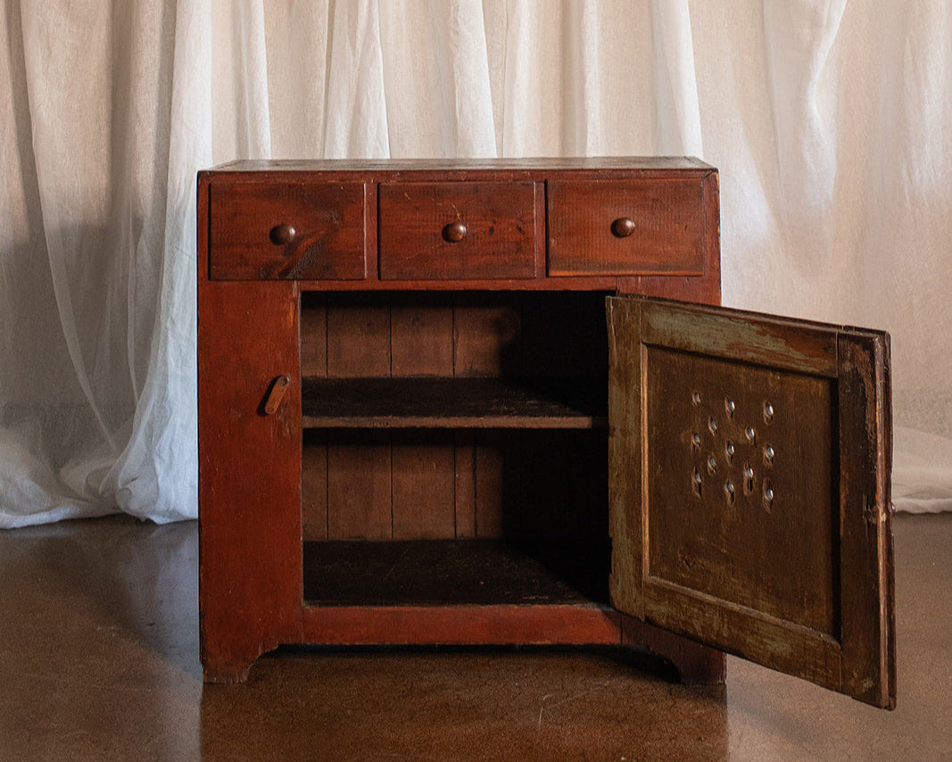 Primitive Cabinet with Ventilation Cutout Detail