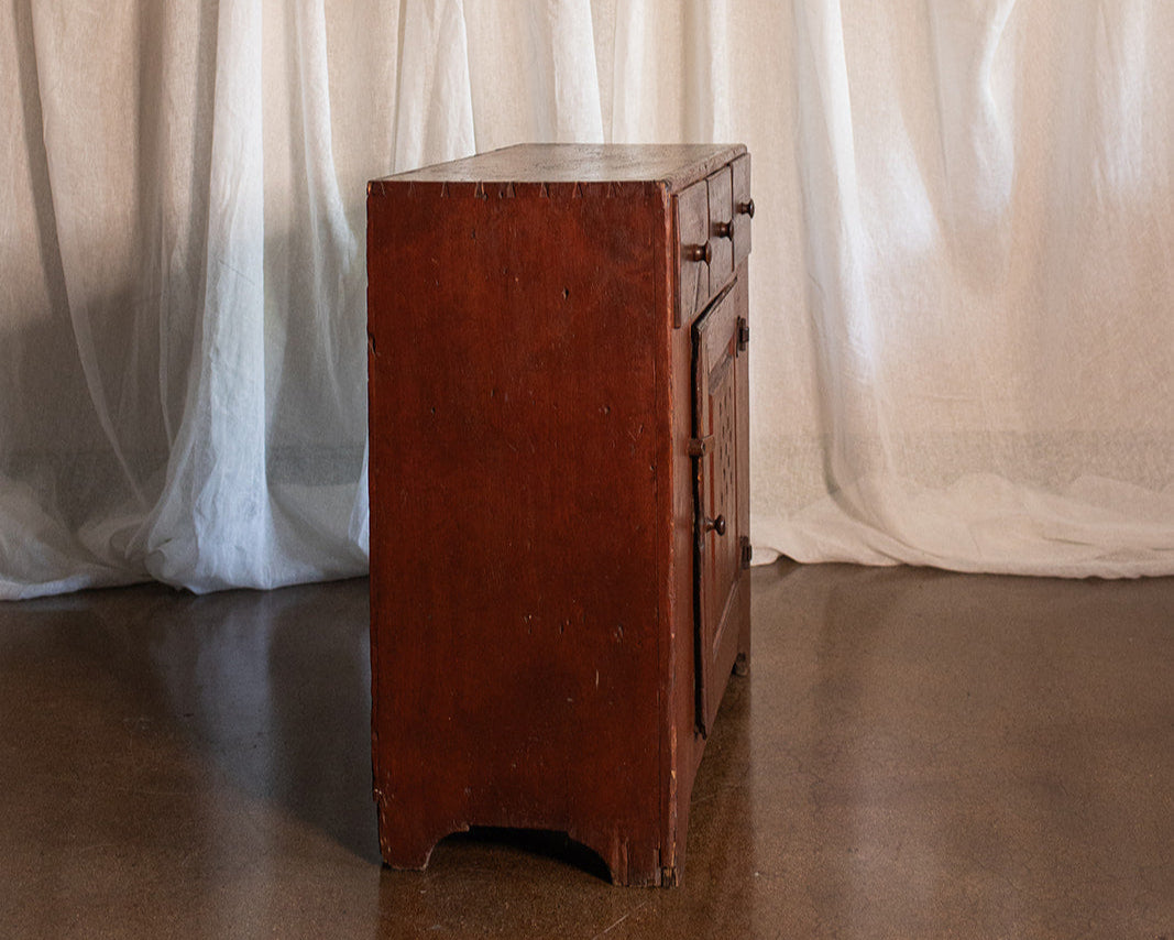 Primitive Cabinet with Ventilation Cutout Detail
