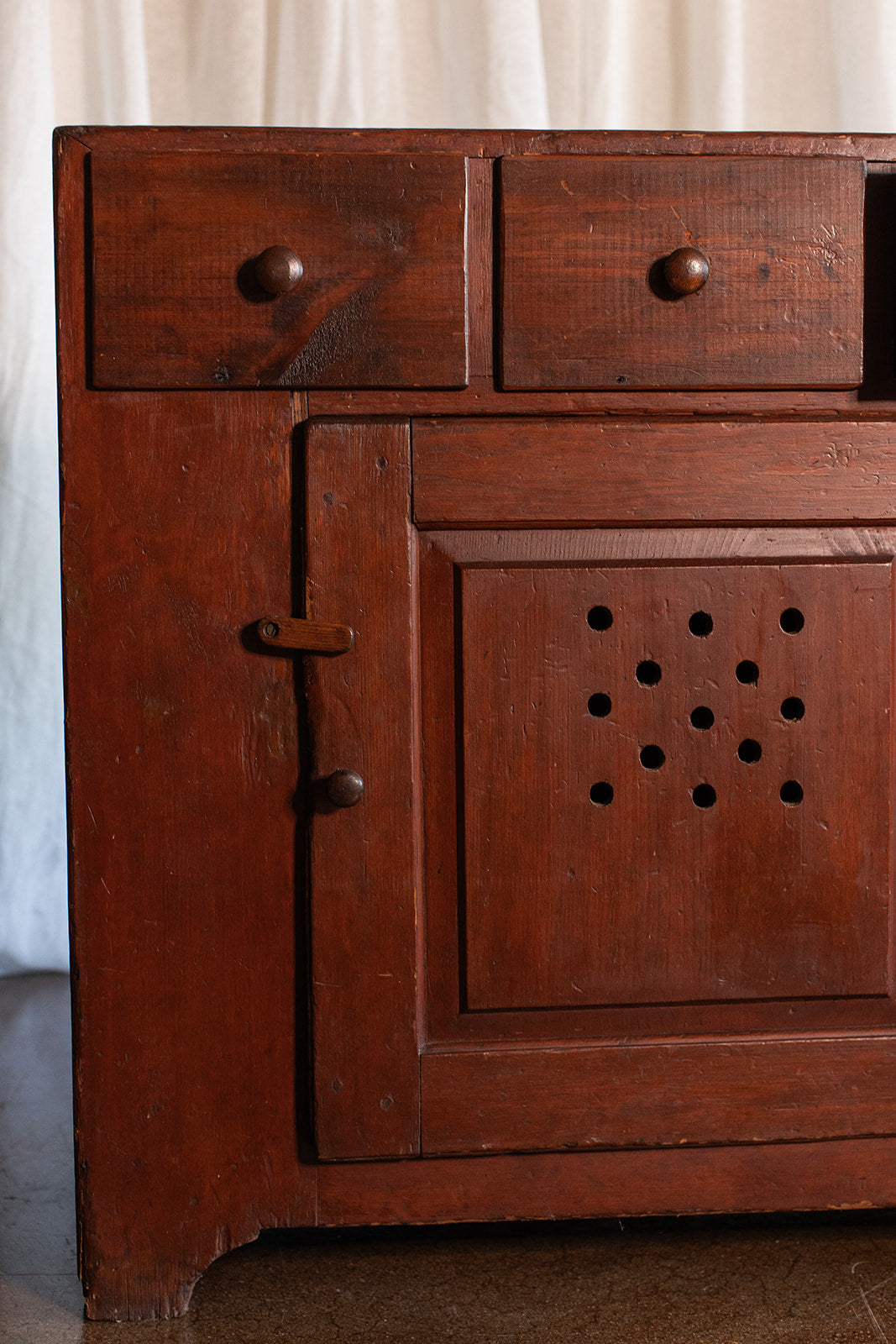 Primitive Cabinet with Ventilation Cutout Detail