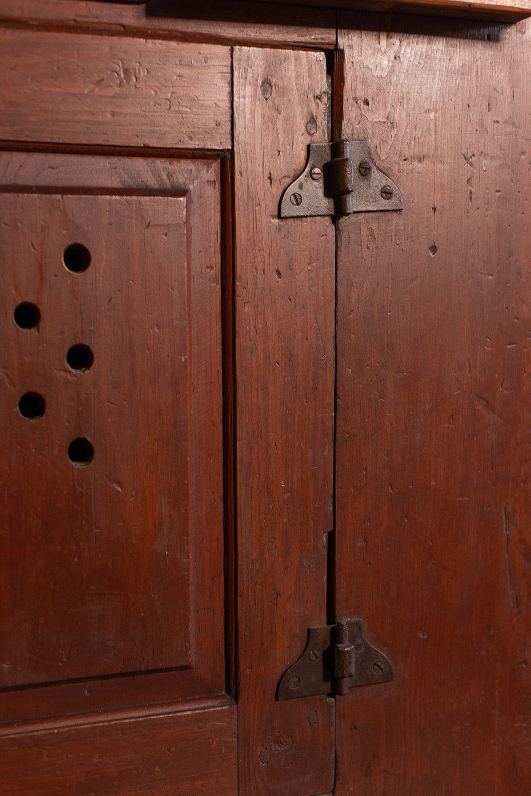 Primitive Cabinet with Ventilation Cutout Detail