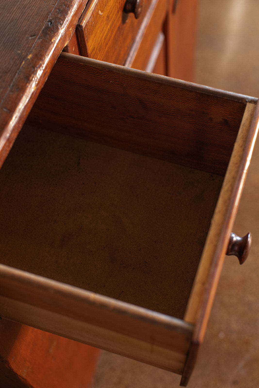 Primitive Cabinet with Ventilation Cutout Detail