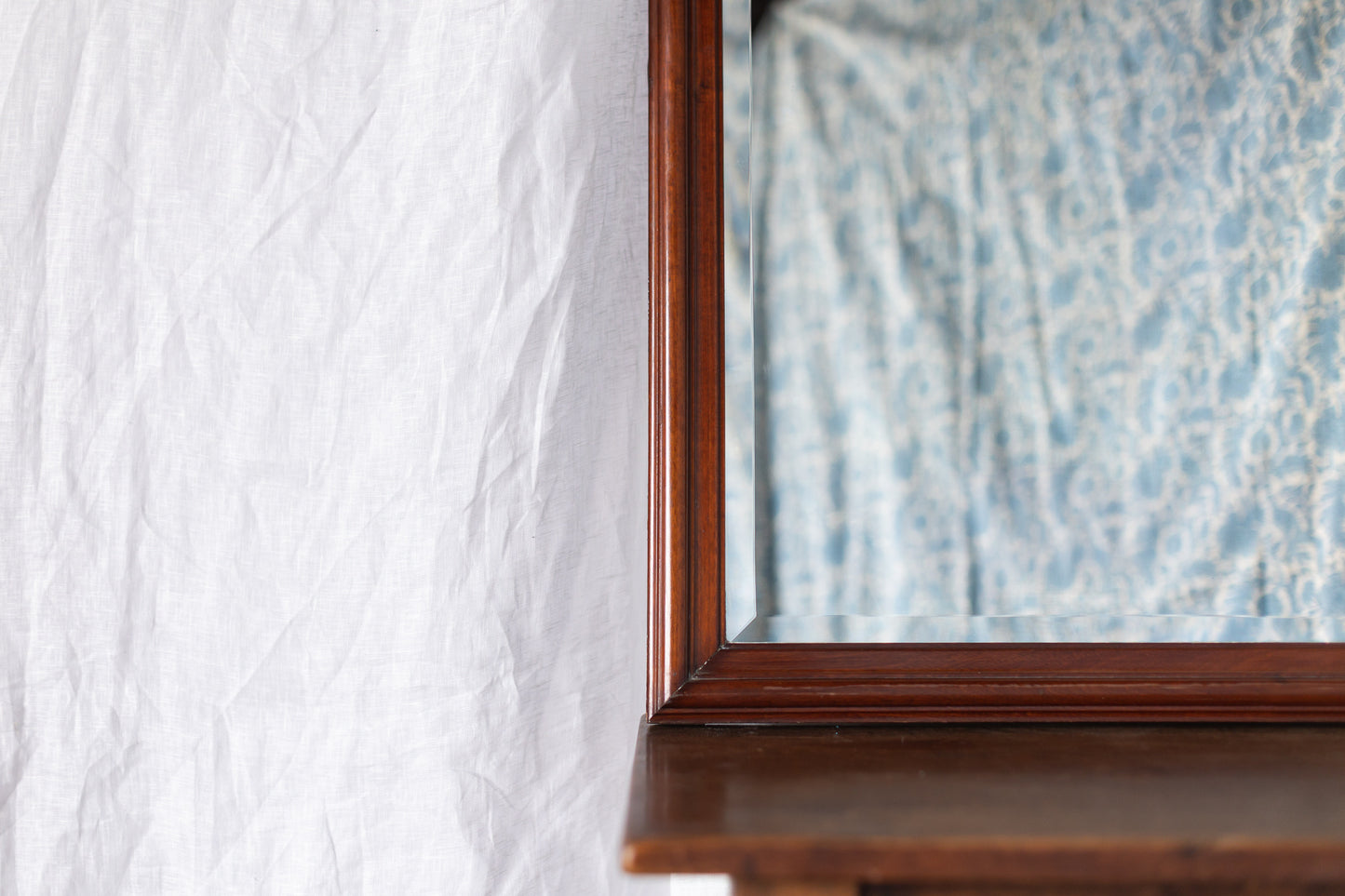 Mahogany Beveled Mirror