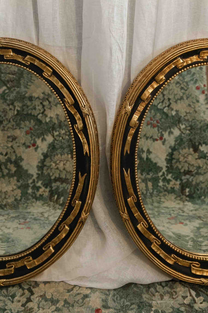 Ribbon Detail Oval Mirror #1