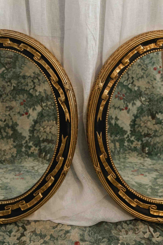 Ribbon Detail Oval Mirror - sold individually