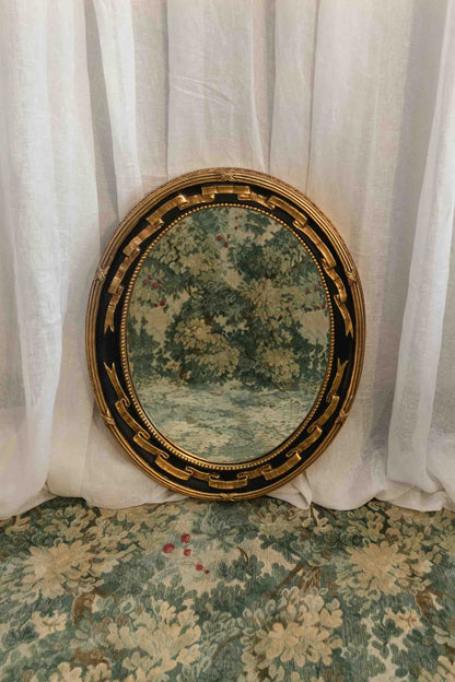 Ribbon Detail Oval Mirror #1