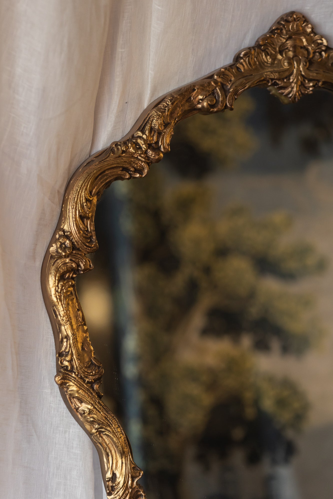 Gold Ornate Shield Mirror