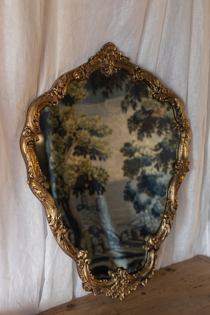 Gold Ornate Shield Mirror