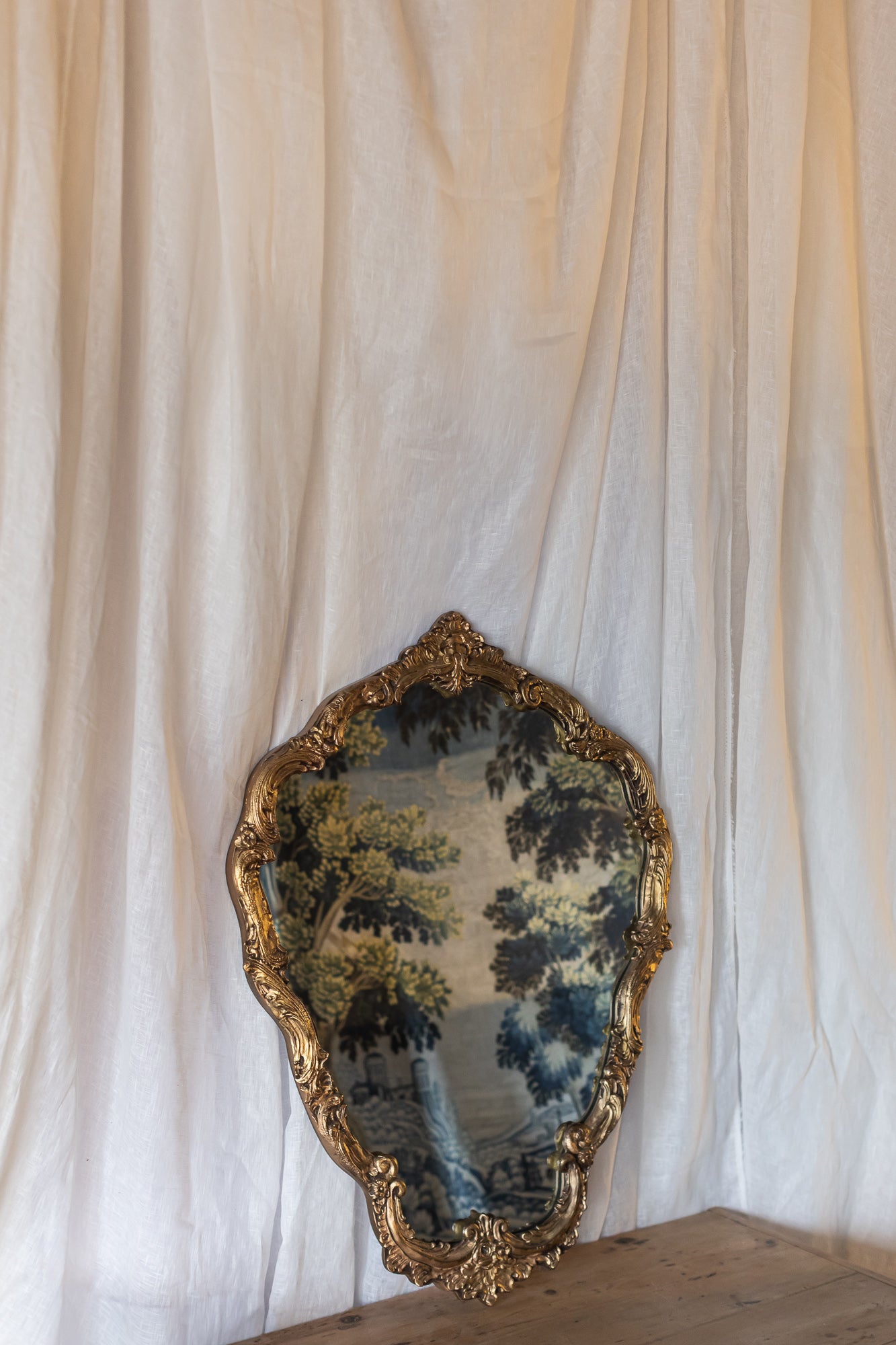 Gold Ornate Shield Mirror