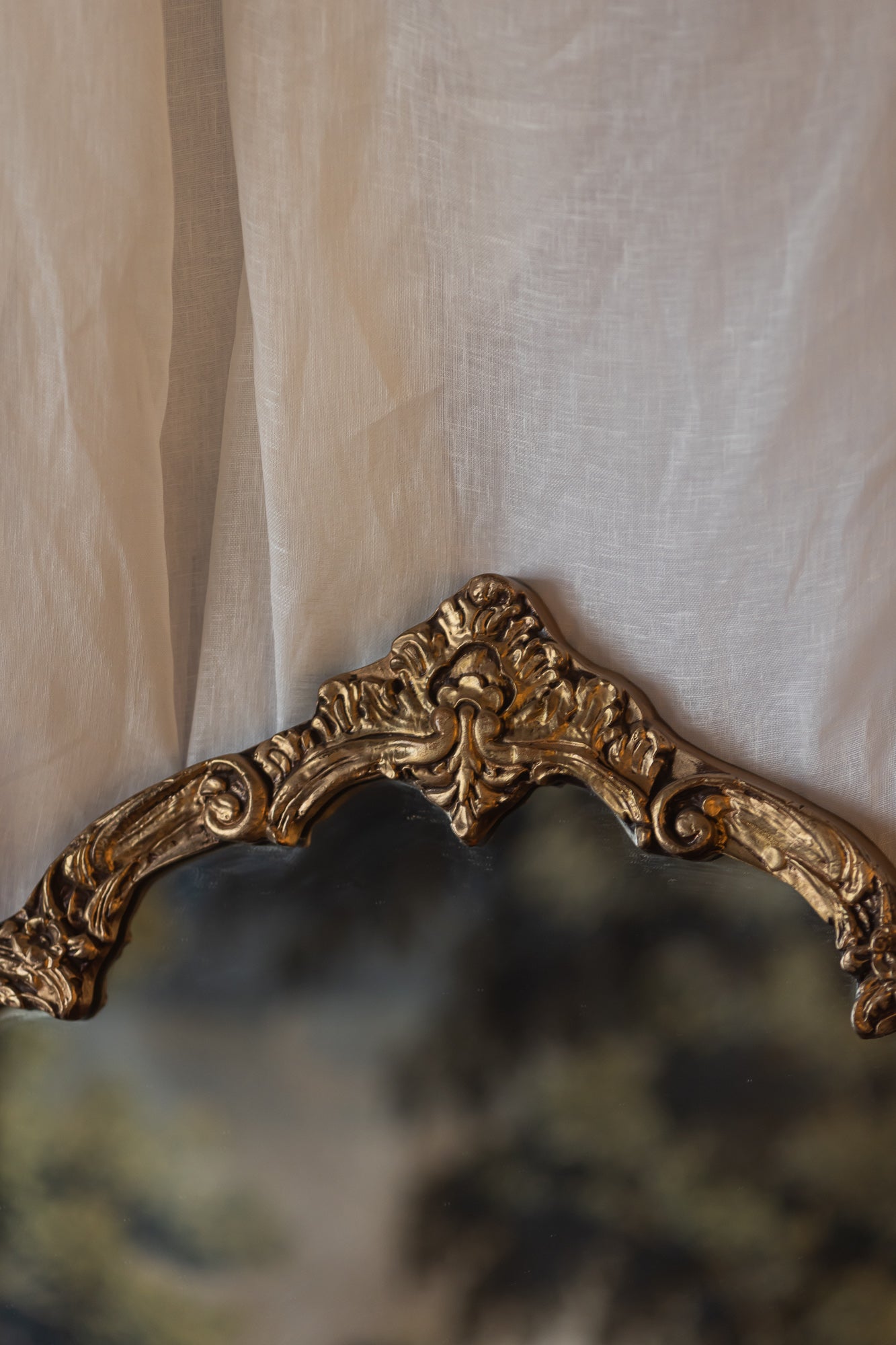 Gold Ornate Shield Mirror