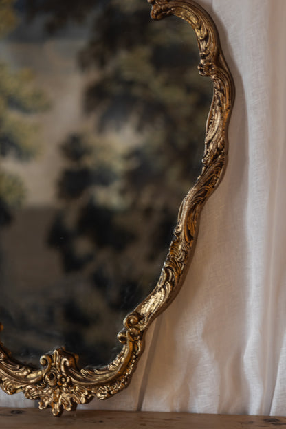 Gold Ornate Shield Mirror