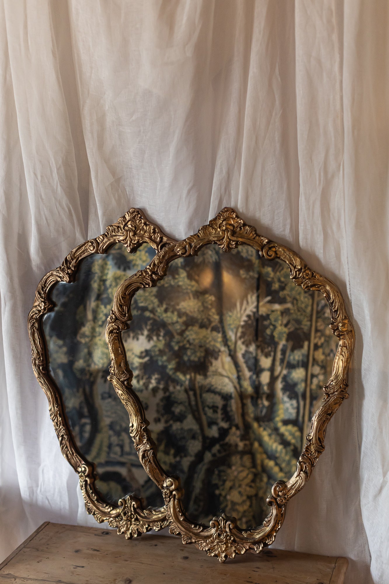 Gold Ornate Shield Mirror