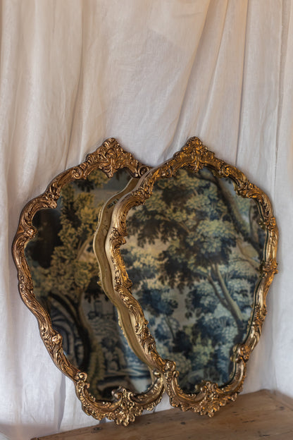 Gold Ornate Shield Mirror
