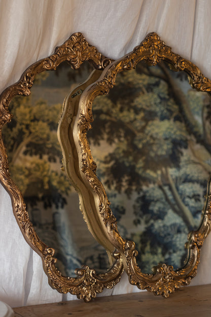 Gold Ornate Shield Mirror