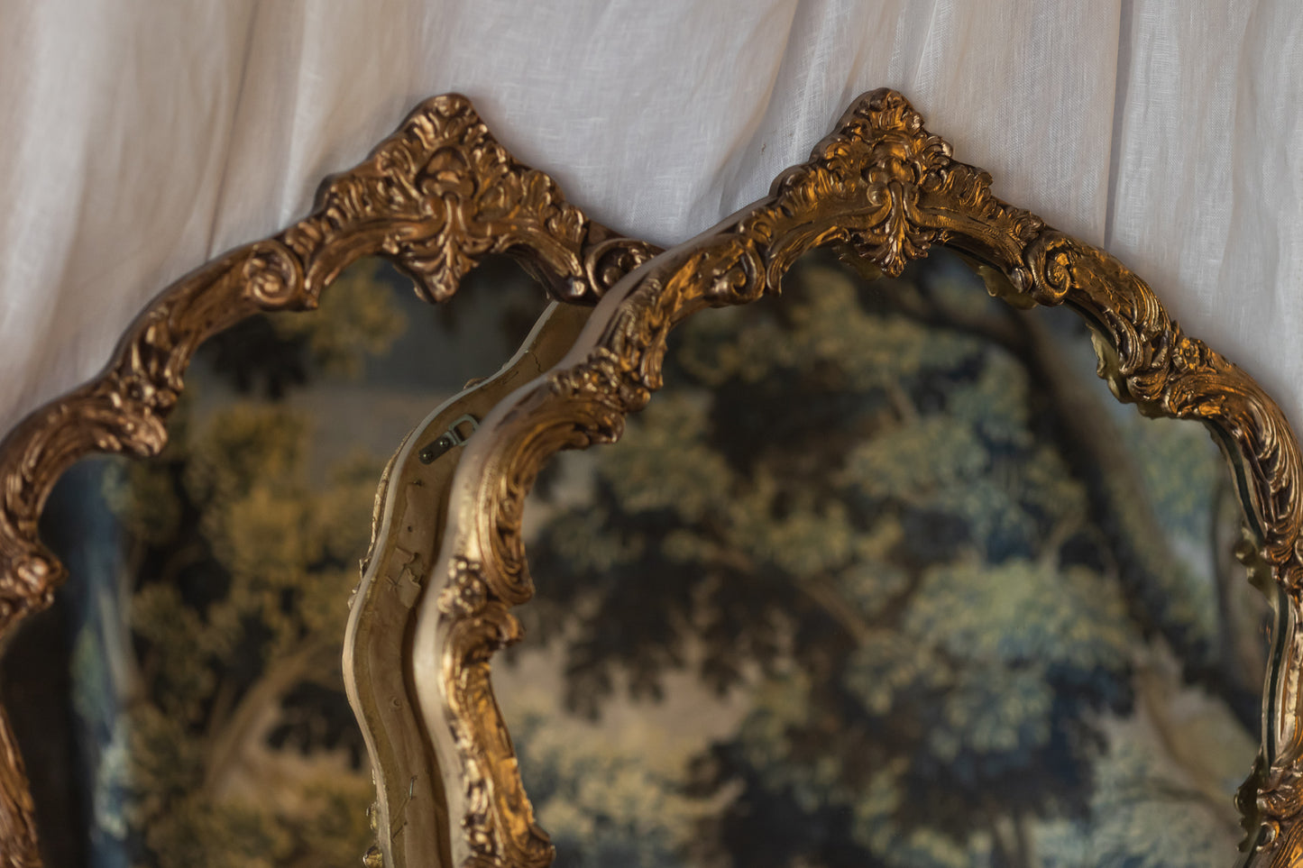 Gold Ornate Shield Mirror