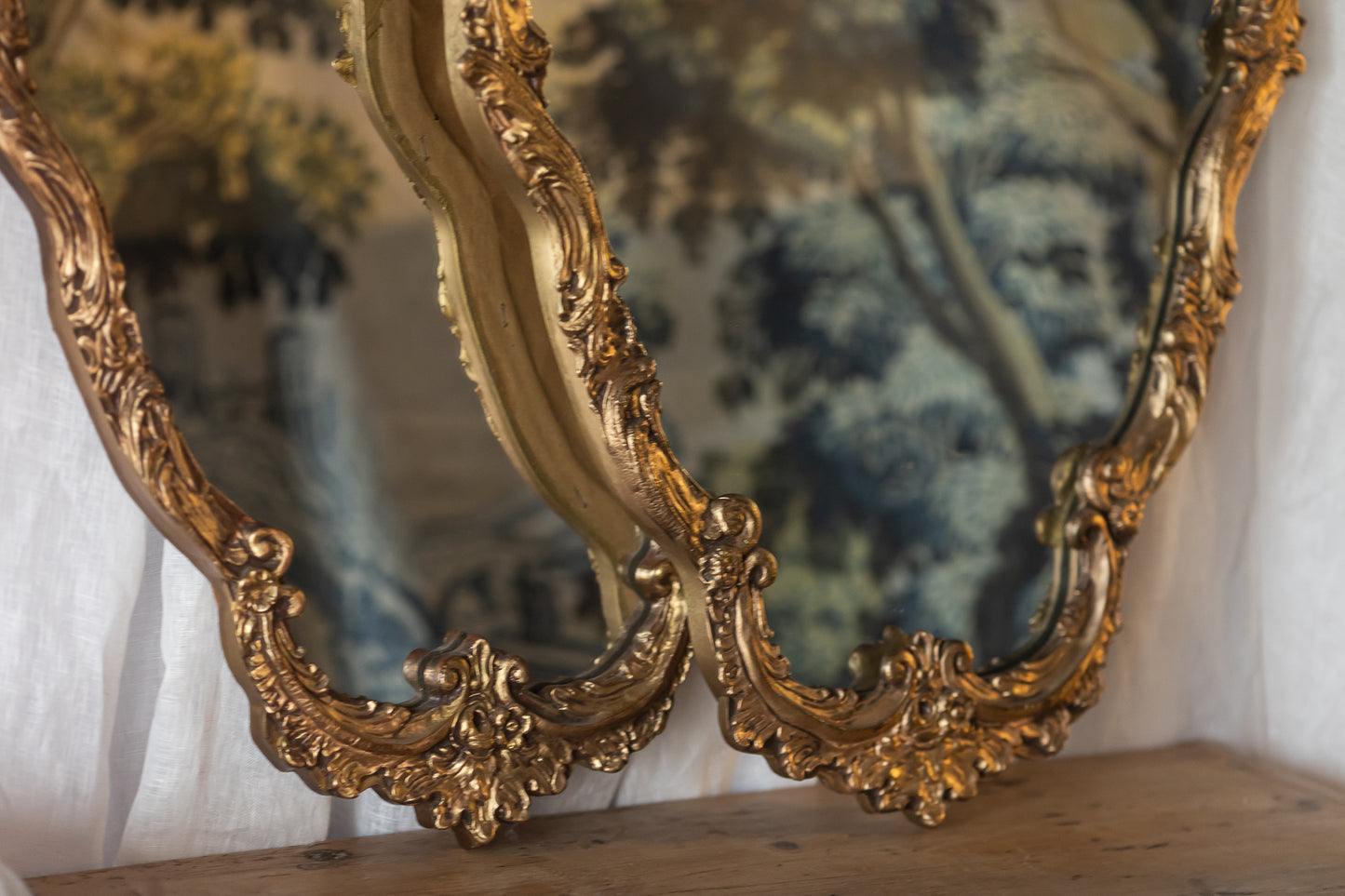Gold Ornate Shield Mirror