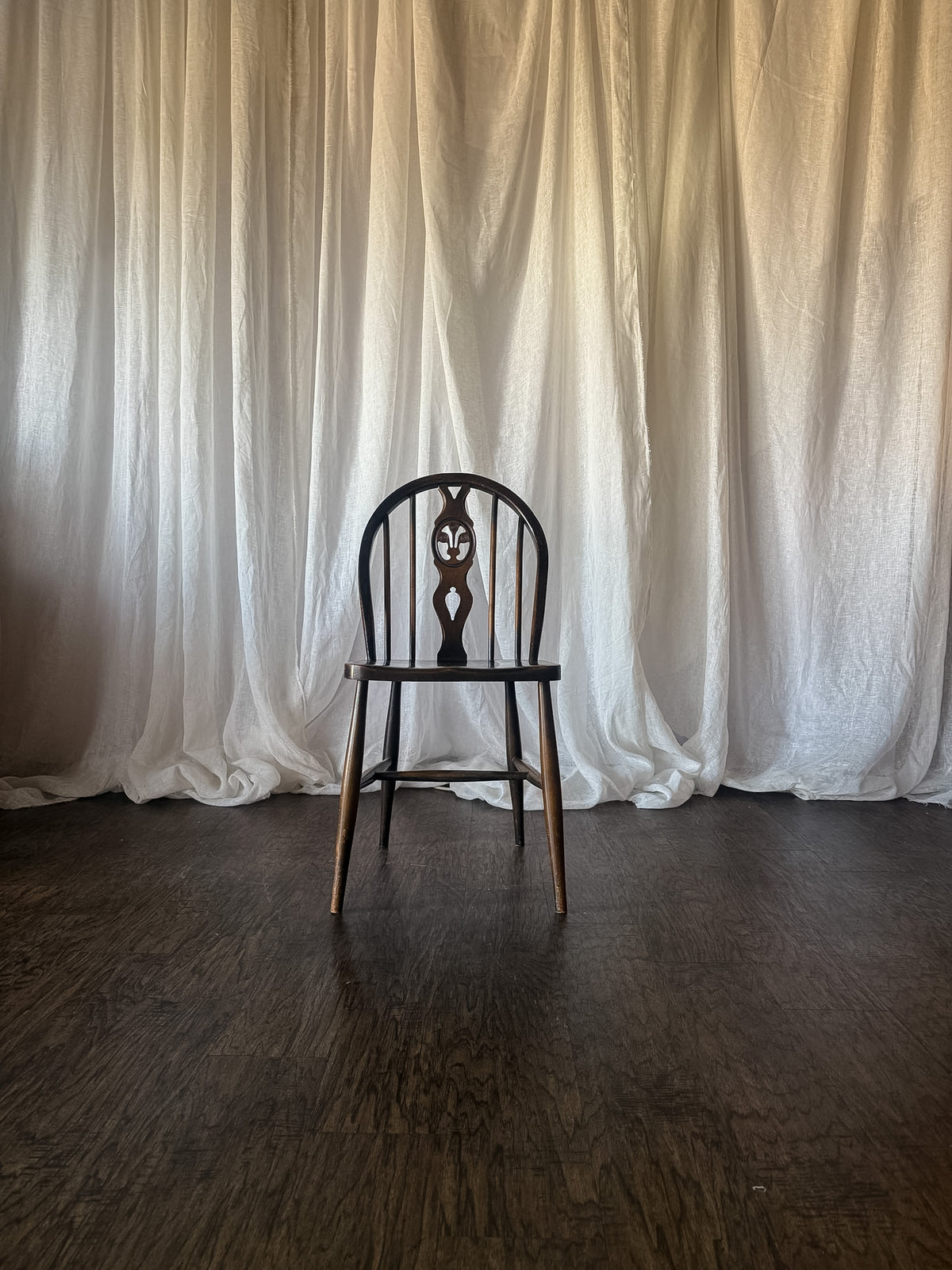 Set of Four Vintage Oval Back Dining Chairs