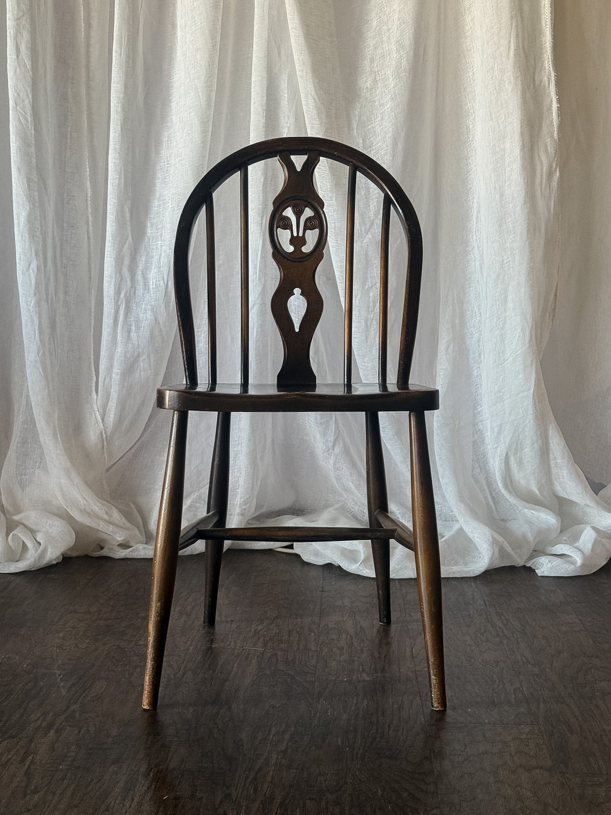 Set of Four Vintage Oval Back Dining Chairs