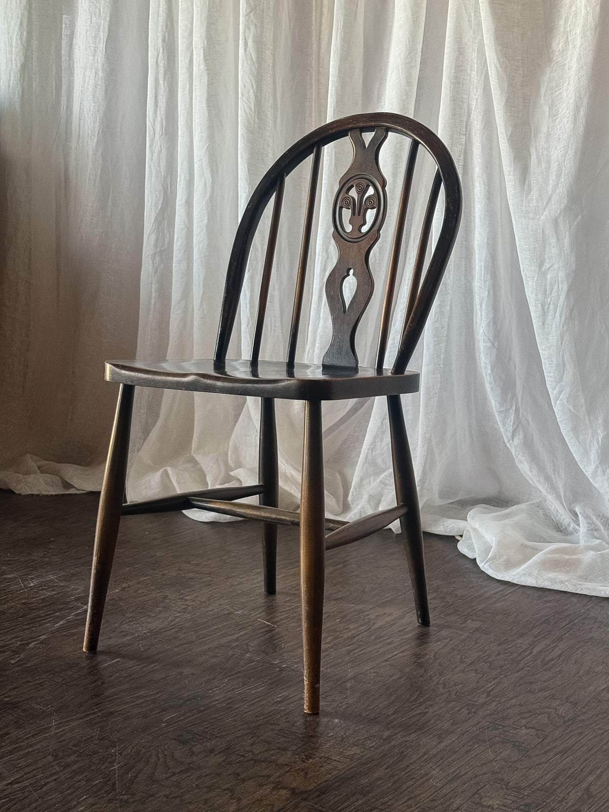 Set of Four Vintage Oval Back Dining Chairs