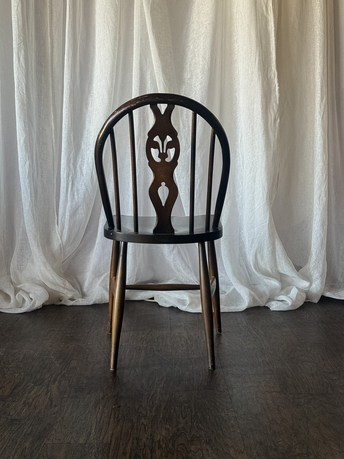 Set of Four Vintage Oval Back Dining Chairs