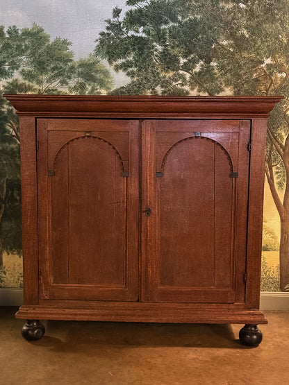 18th Century Dutch Arched Panel Cabinet