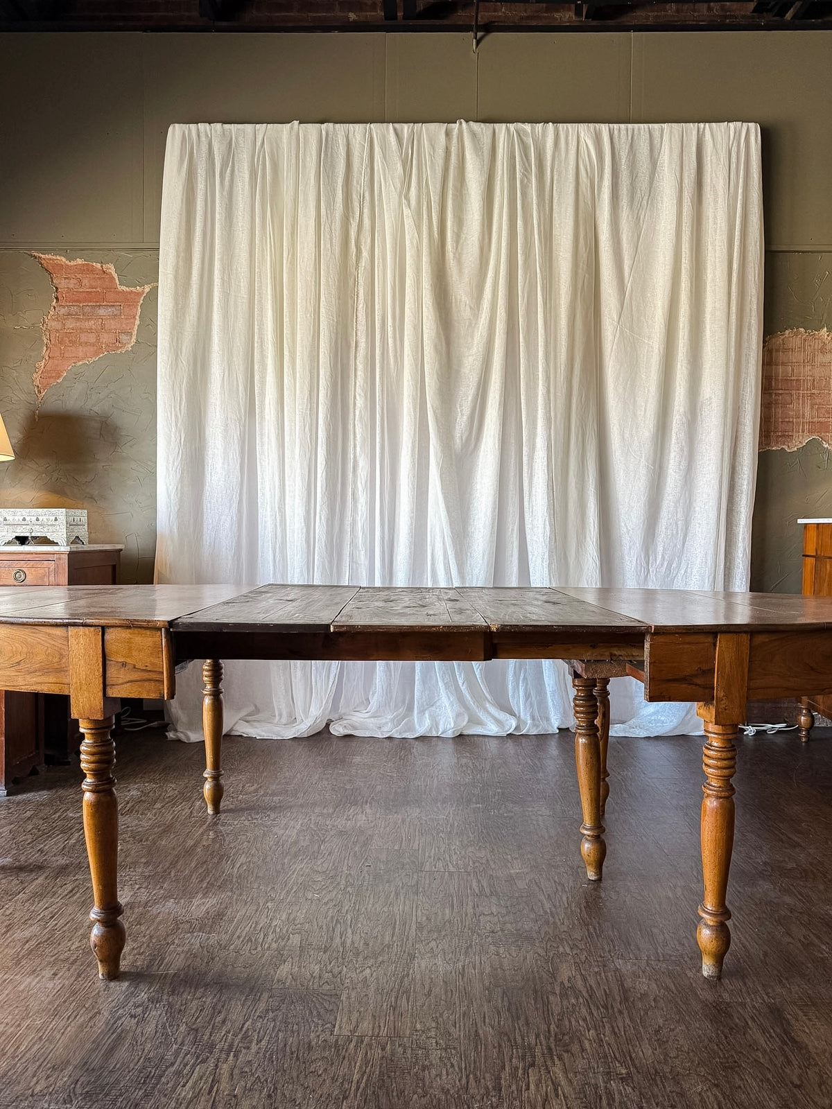Louis Philippe Walnut Oval Extending Dining Table