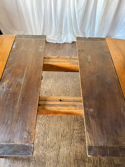 Louis Philippe Walnut Oval Extending Dining Table