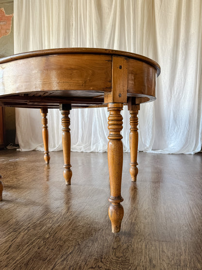 Louis Philippe Walnut Oval Extending Dining Table