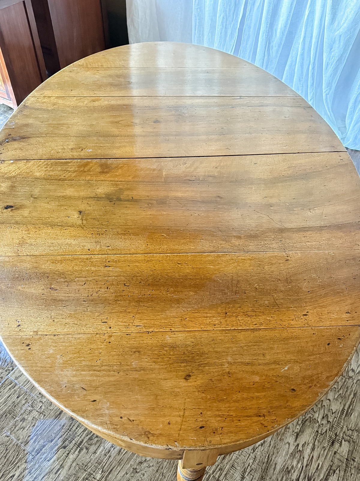 Louis Philippe Walnut Oval Extending Dining Table