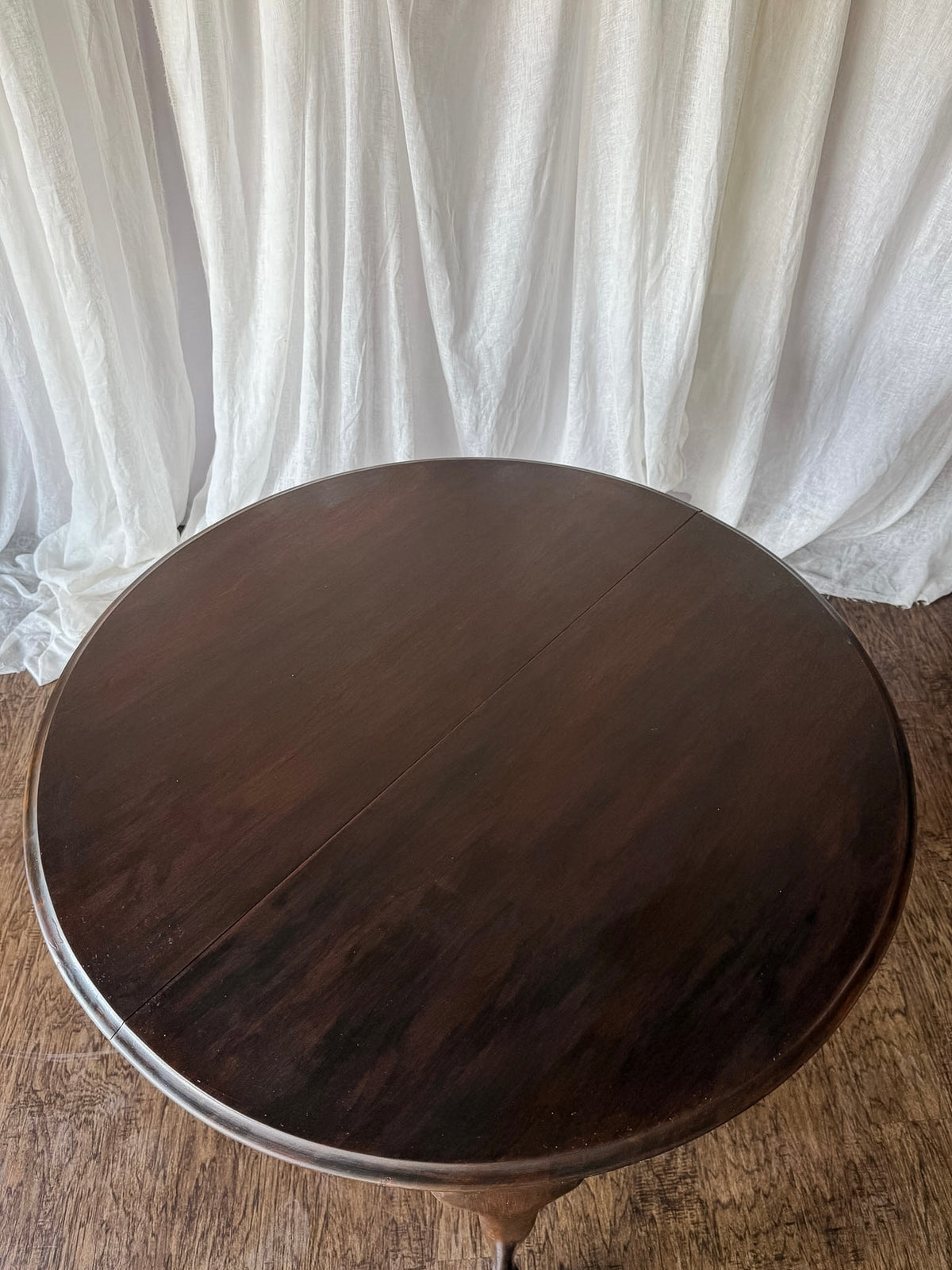 Traditional Round Dining Table on Casters
