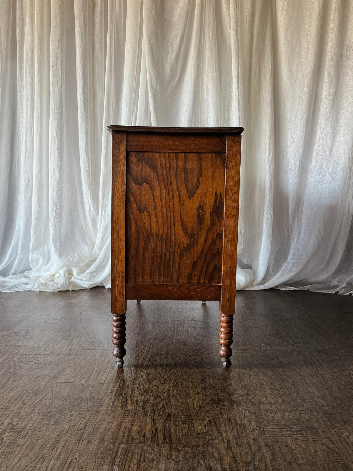 Oak Dresser with Spool-Turned Legs