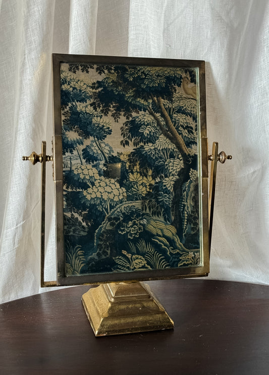 Vintage Art Deco Brass Vanity Mirror, circa 1930
