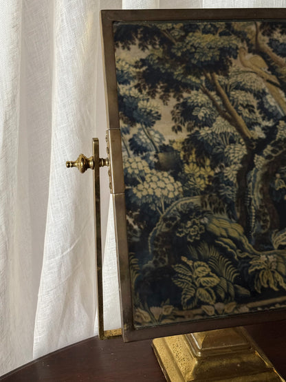 Vintage Art Deco Brass Vanity Mirror, circa 1930