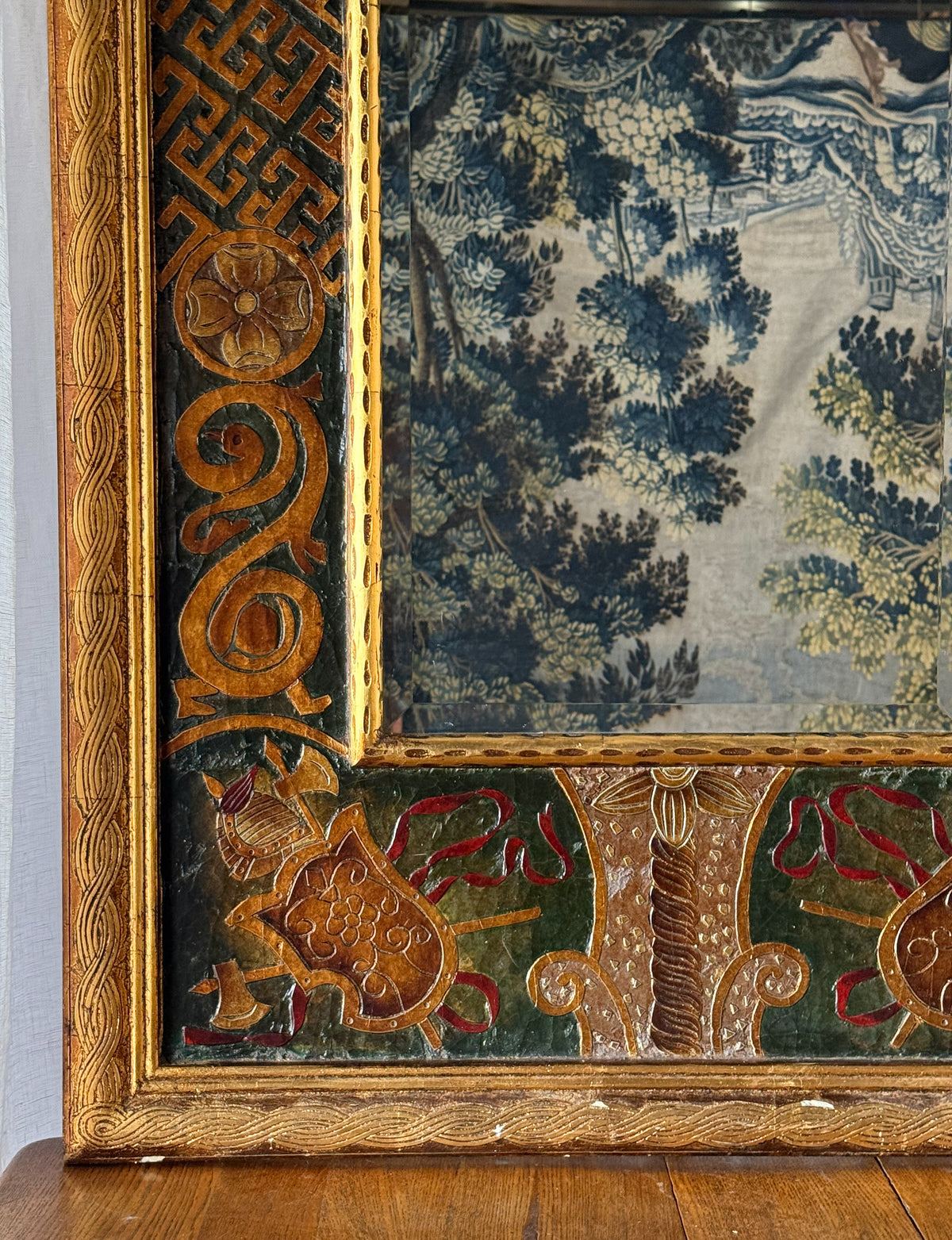 Late 20th Century Mirror with Mythical Motif