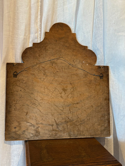 Metal Wall Mirror with Windmill Crest
