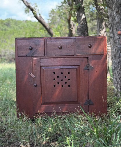 Primitive Cabinet with Ventilation Cutout Detail