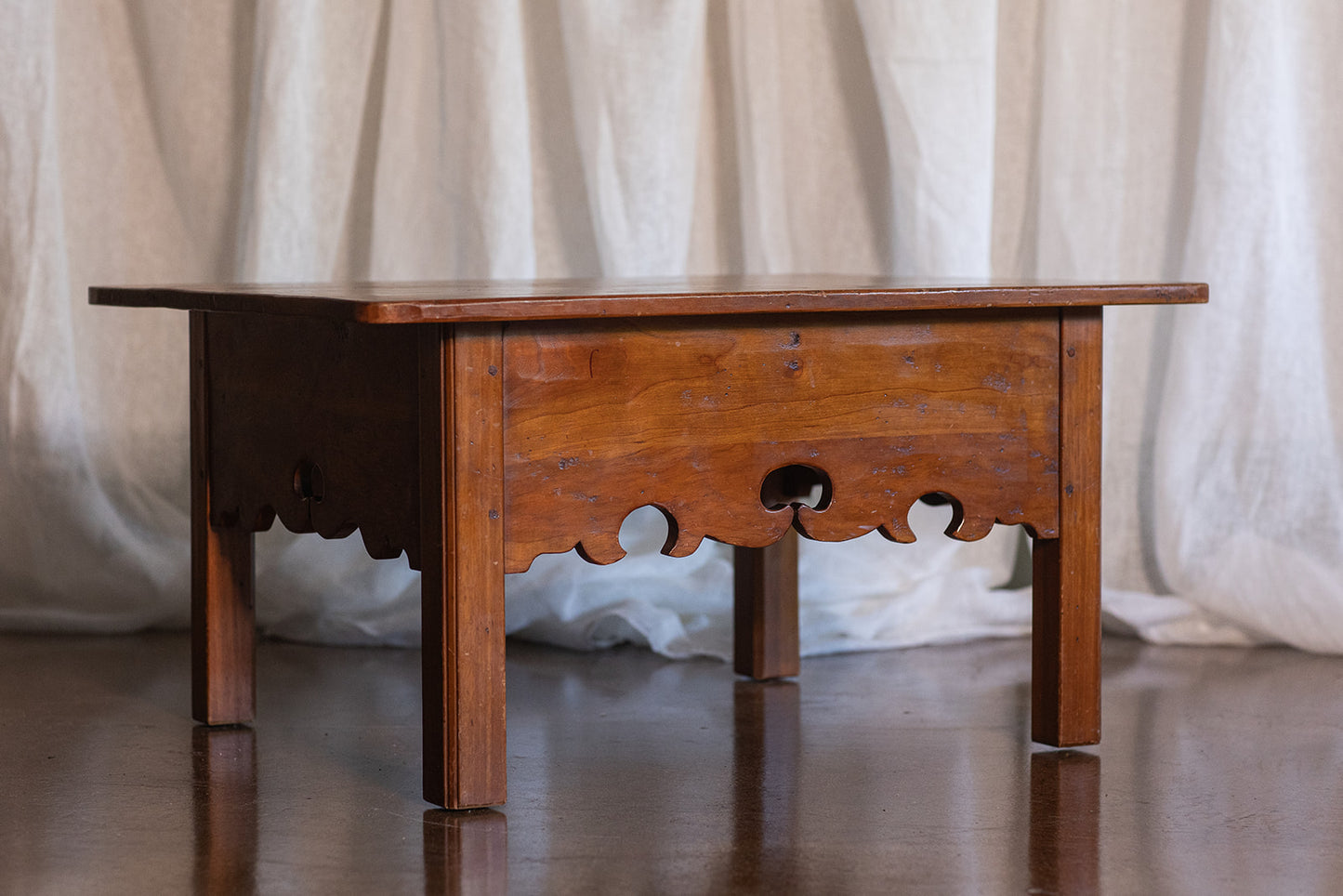 Vintage Solid Wood Carved Detail Coffee Table