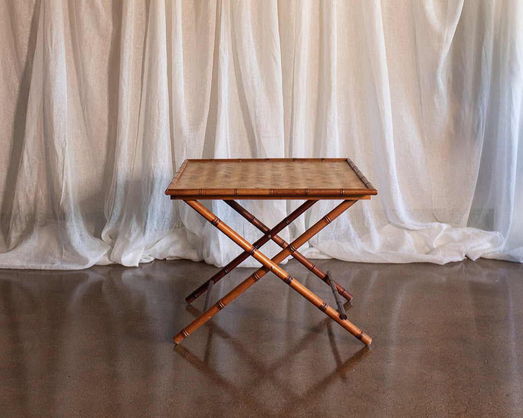Folding Bamboo Game Table
