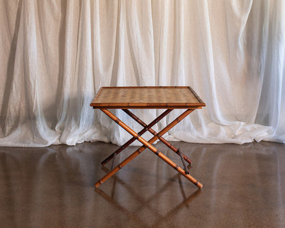 Folding Bamboo Game Table