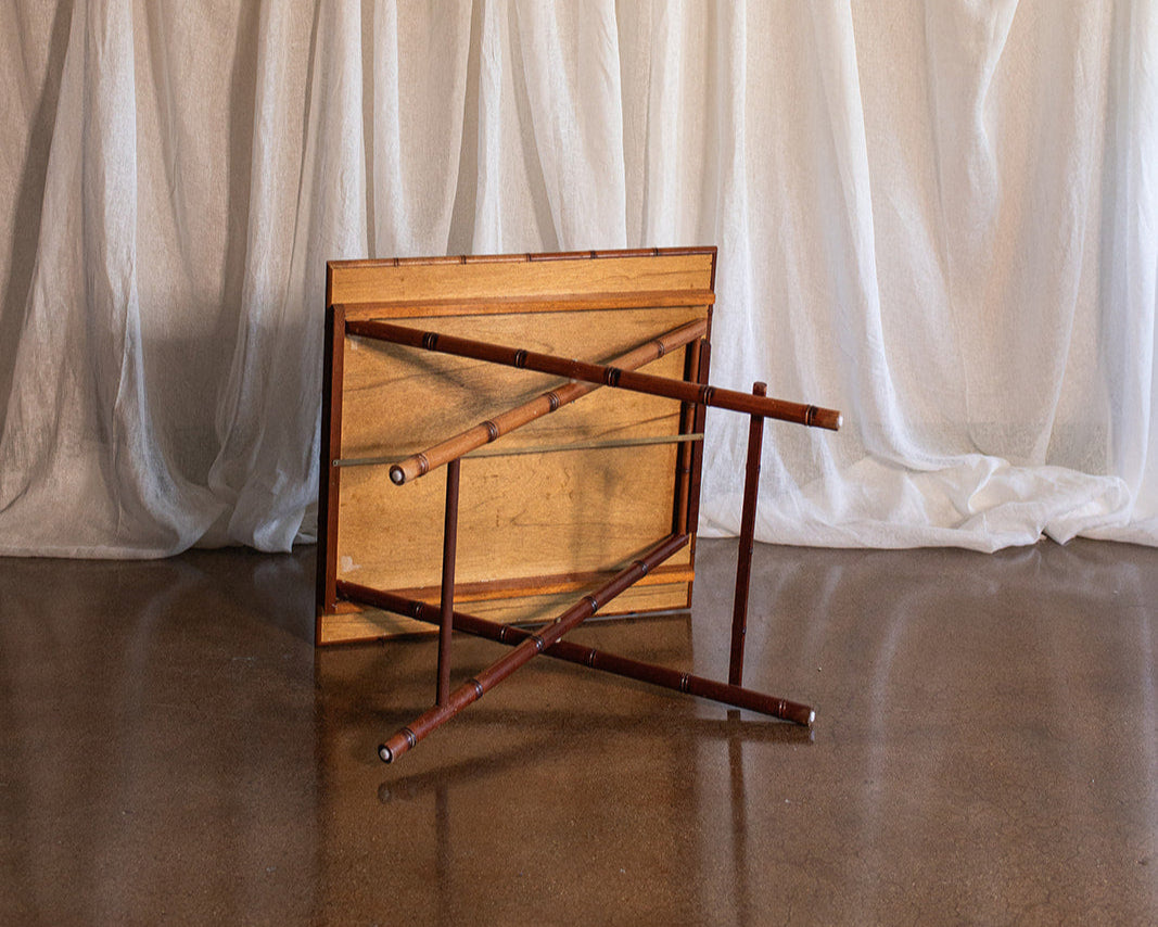 Folding Bamboo Game Table